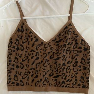 Cheetah print crop top